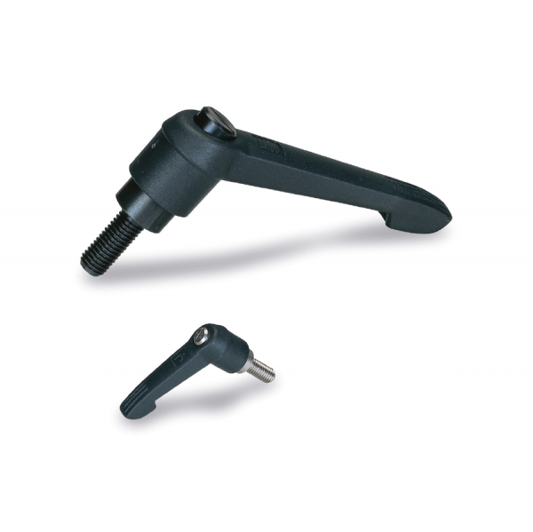 Adjustable handle in composite plastic