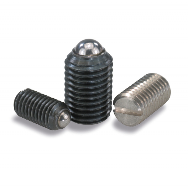 Spring plunger with bead and slot